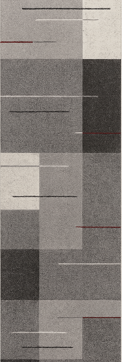 Nova Mid-Century Modern Contemporary Grey Rug