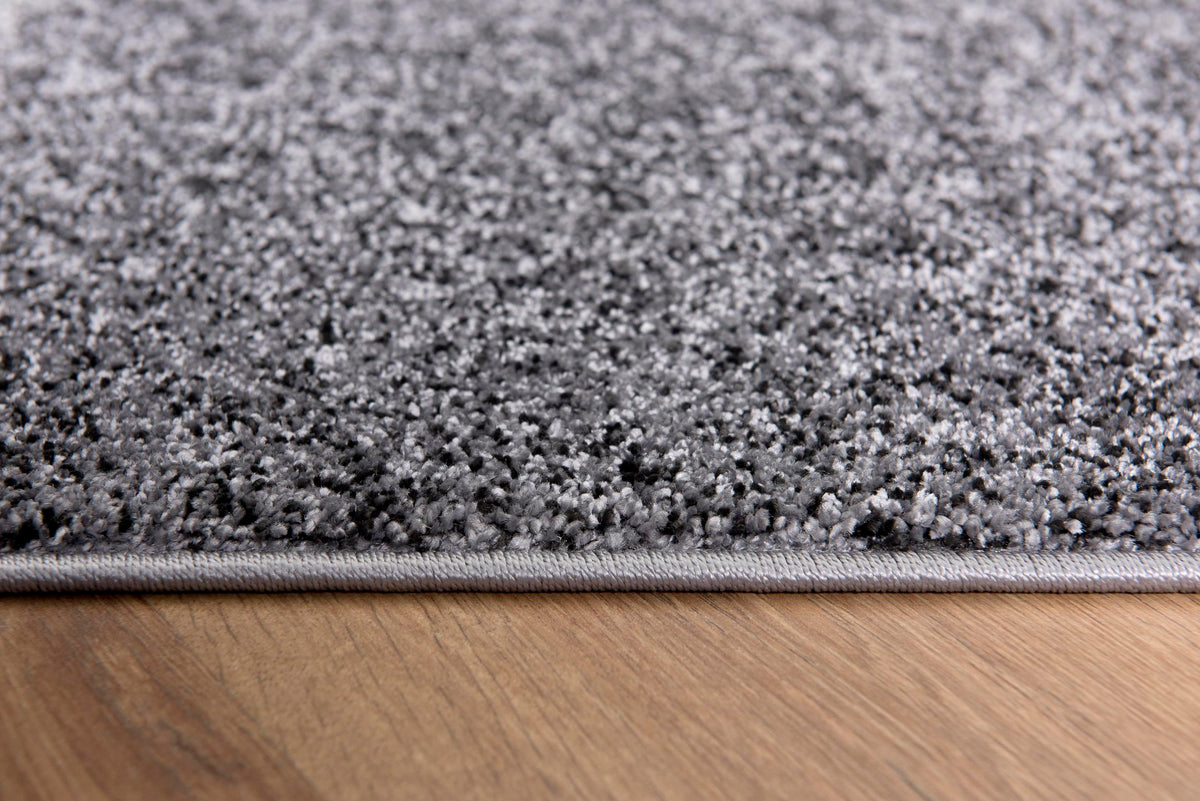 Alfombra de Interior Tarin Geométrica Contemporánea Gris y Negra
