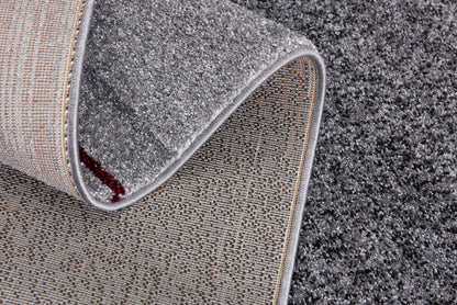 Tapis gris contemporain moderne du milieu du siècle Nova