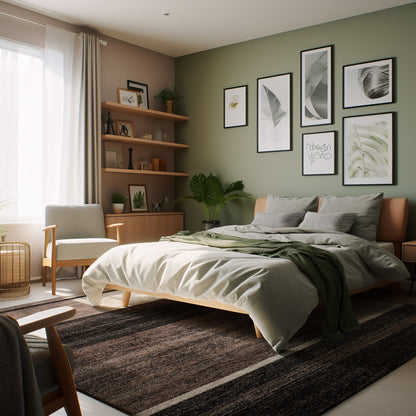 Alfombra marrón contemporánea Nova Mid-Century Modern