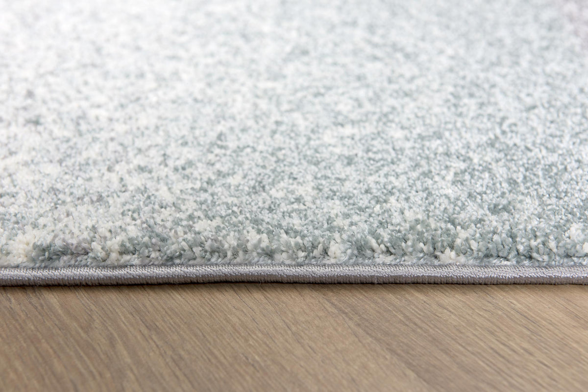 Riwaq Abstract Contemporary Grey and Blue Indoor Rug