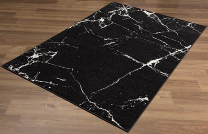 Nova Modern Marble Black Rug