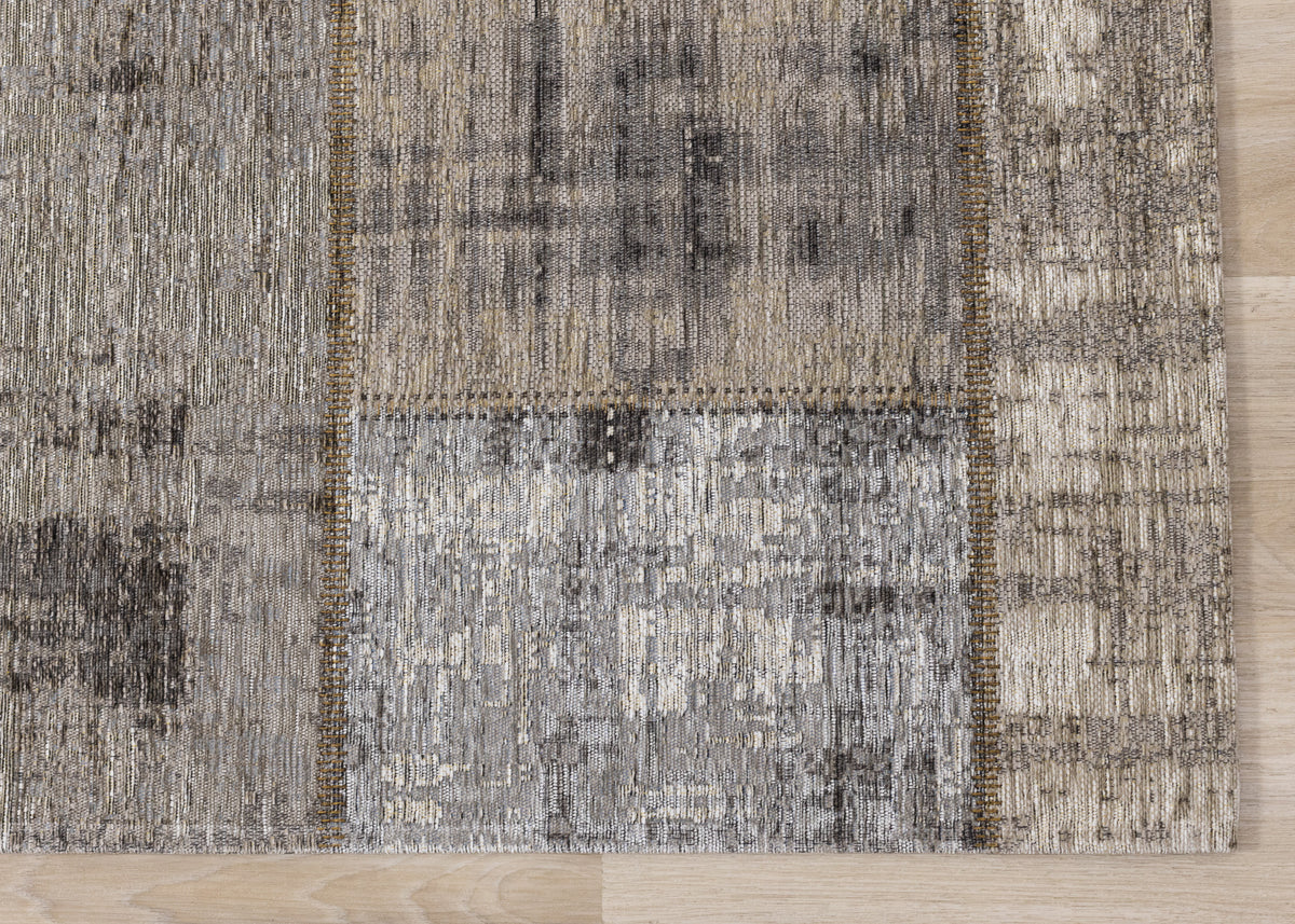 Contemporary Patchwork Grey Area Rug