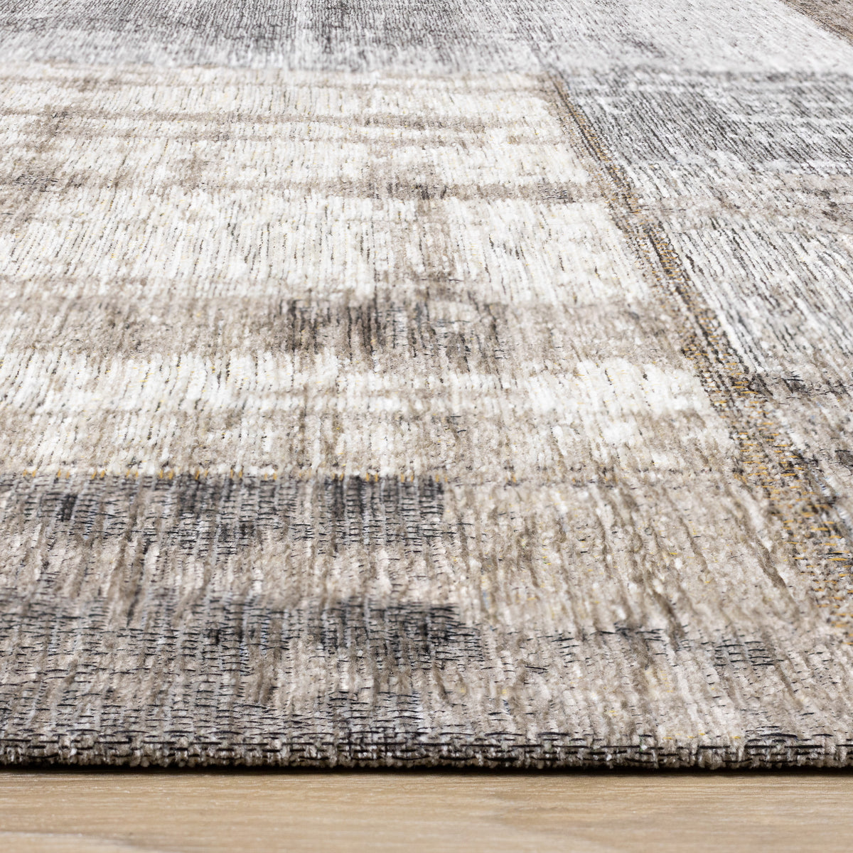 Contemporary Patchwork Grey Area Rug