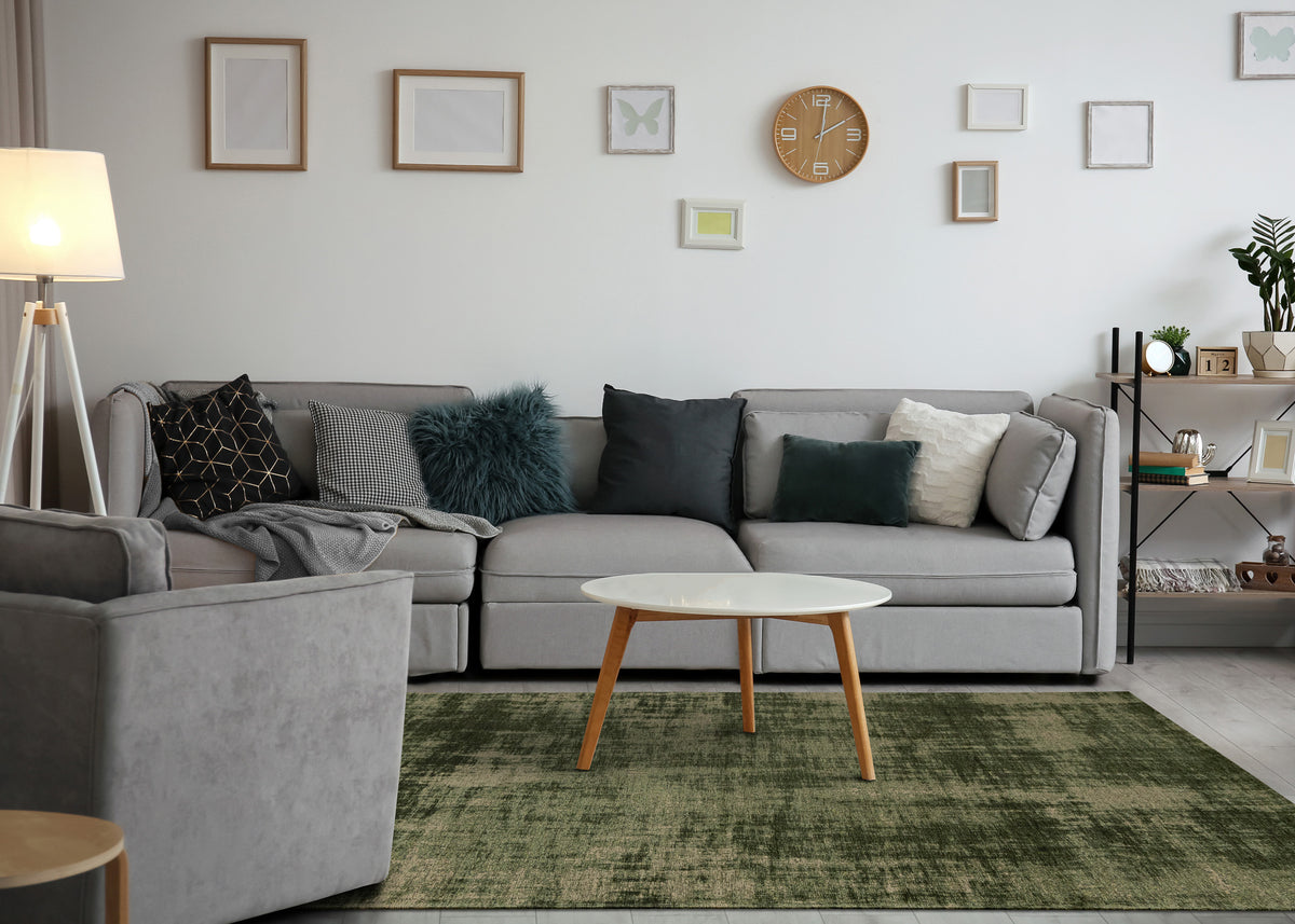 Modern Organic Green Area Rug