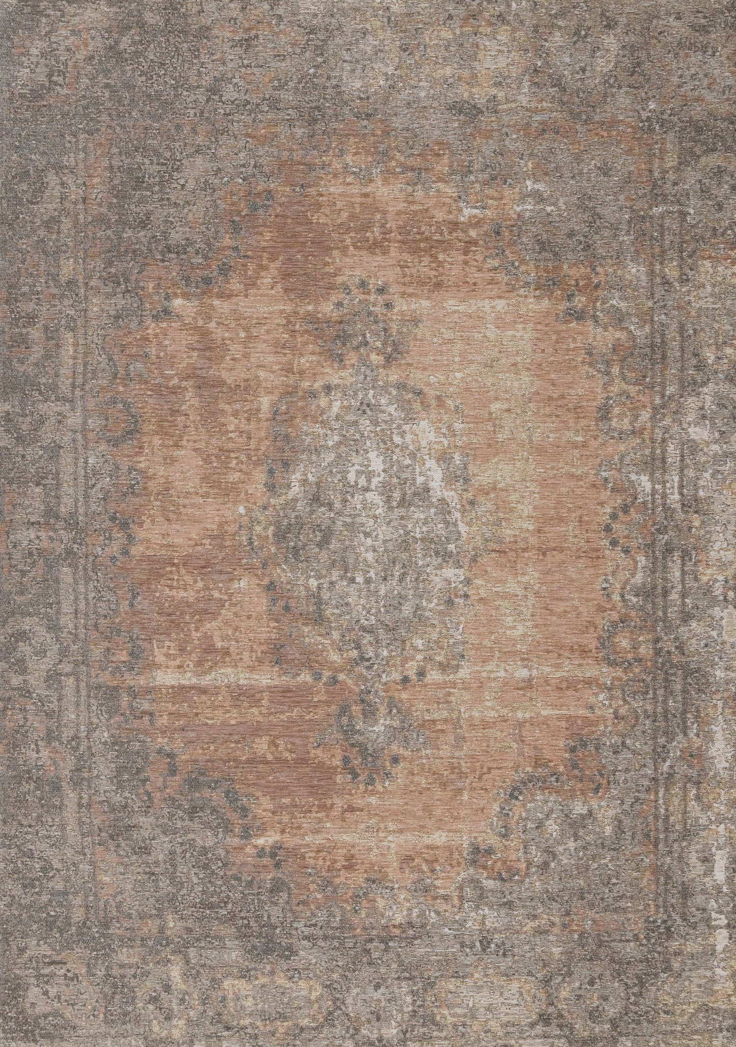 Classic Traditional Border Grey Area Rug