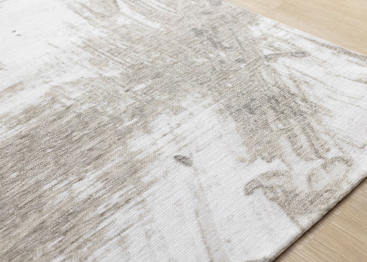 Contemporary Organic White Area Rug