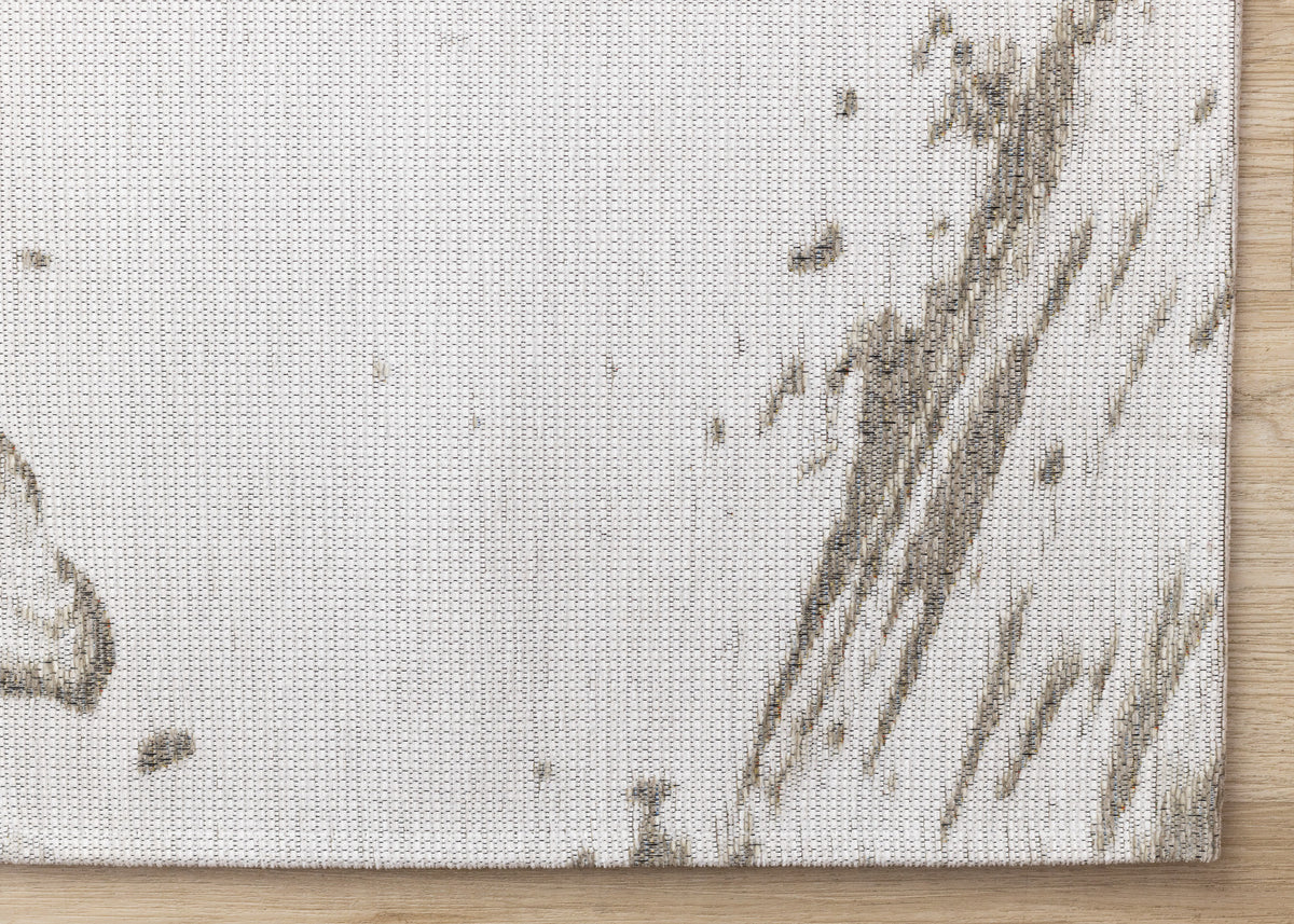 Contemporary Organic White Area Rug