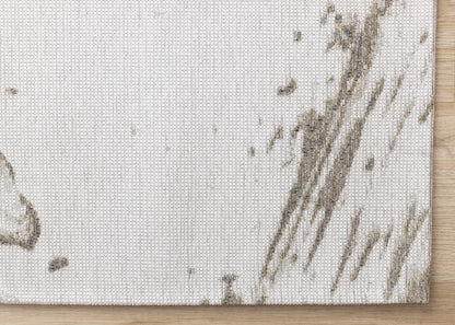 Contemporary Organic White Area Rug