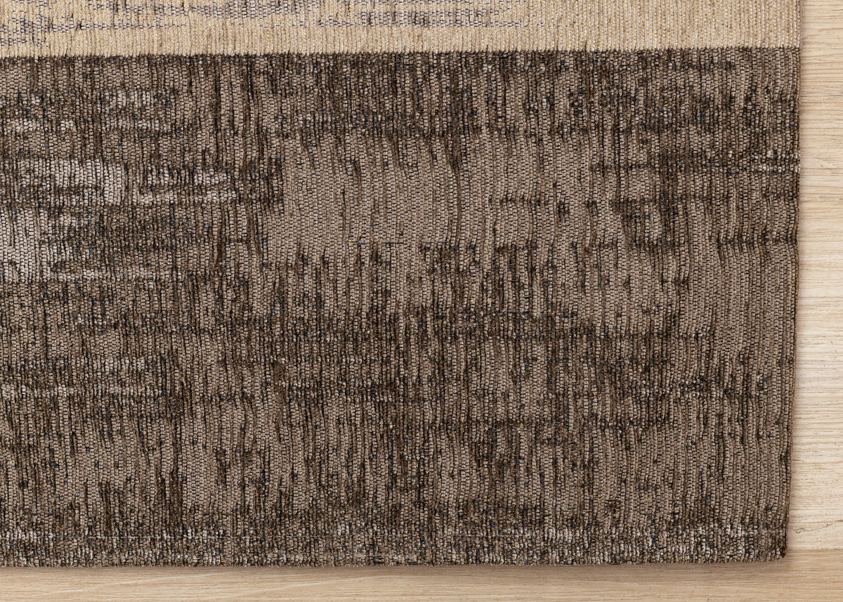 Contemporary Distressed Organic Brown Area Rug
