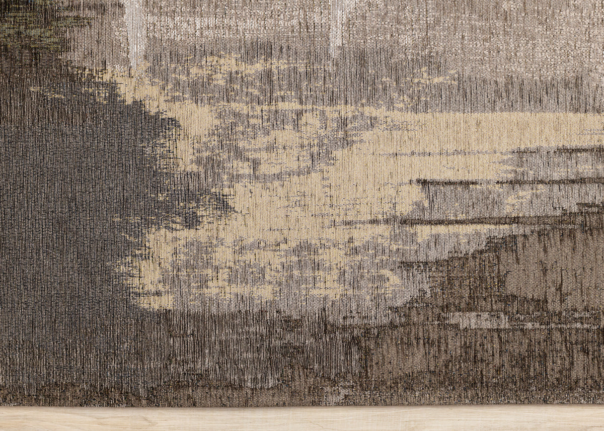 Contemporary Distressed Organic Brown Area Rug