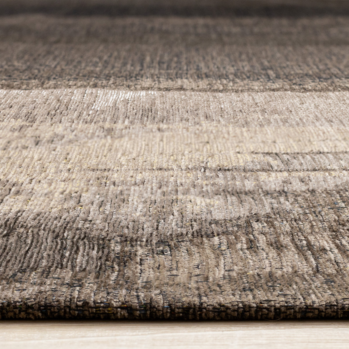 Contemporary Distressed Organic Brown Area Rug
