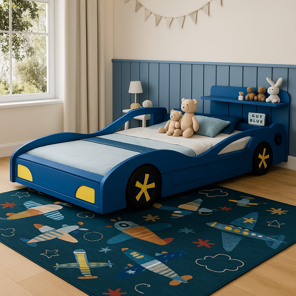 Tapis de jeu Soft Steps Playtime Airplane, tapis doux bleu marine