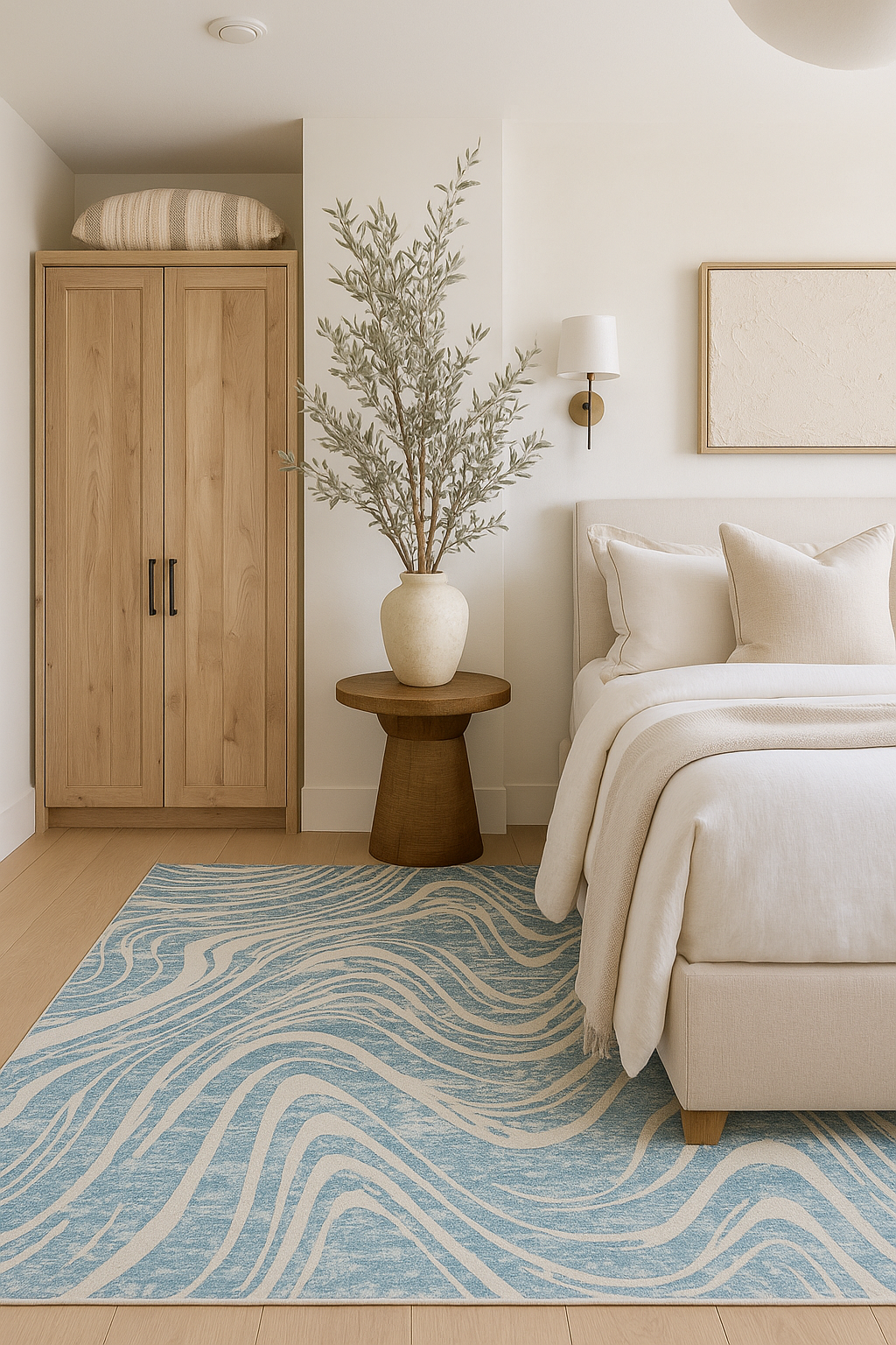 Nomad Abstract Coastal Blue Rug