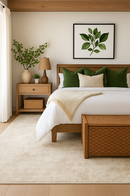 Tapis beige moderne abstrait Nomad