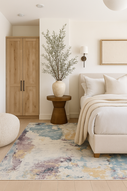 Nomad Abstract Modern Beige Rug