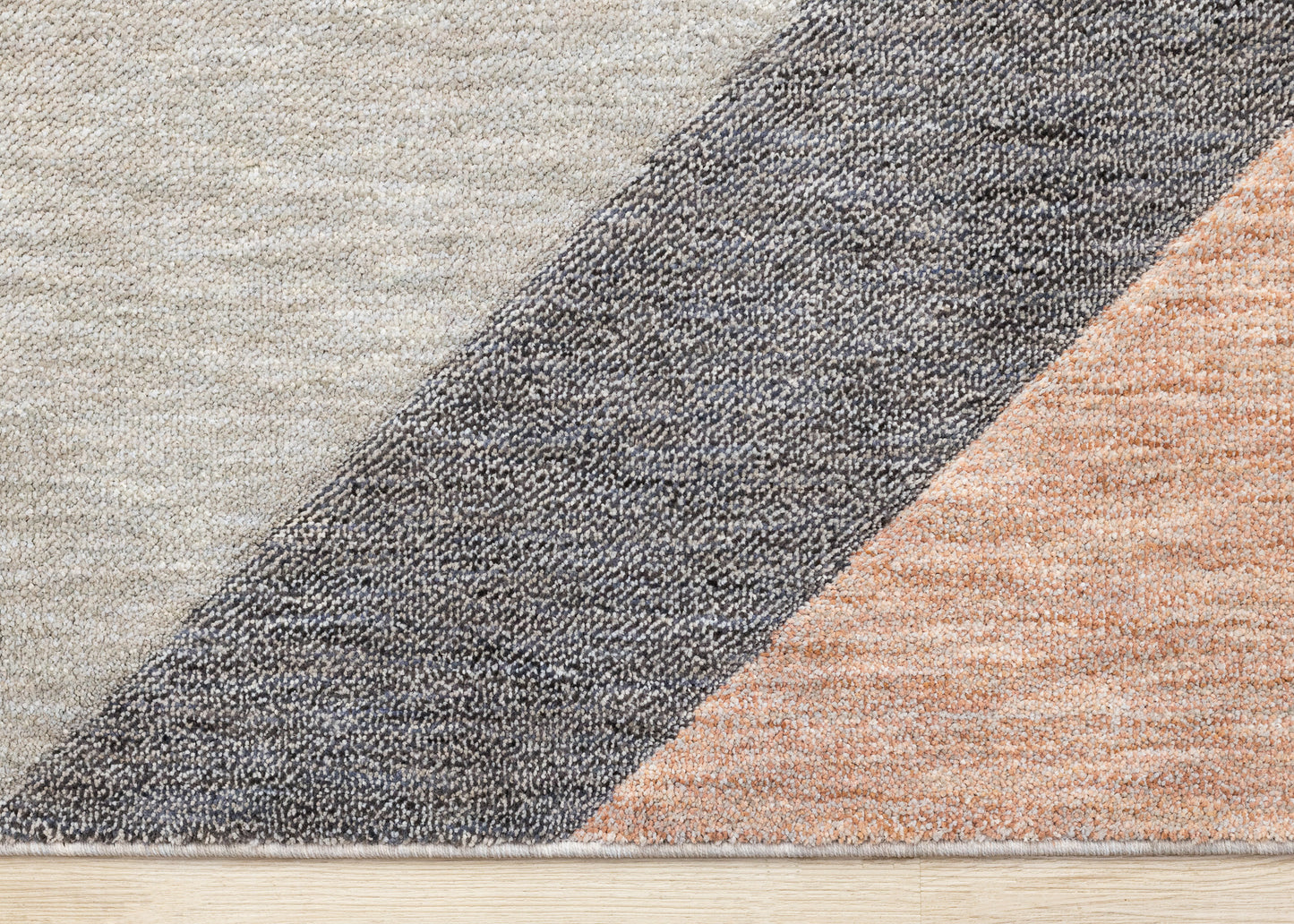 Contemporary Geometric Stripes Pink Area Rug