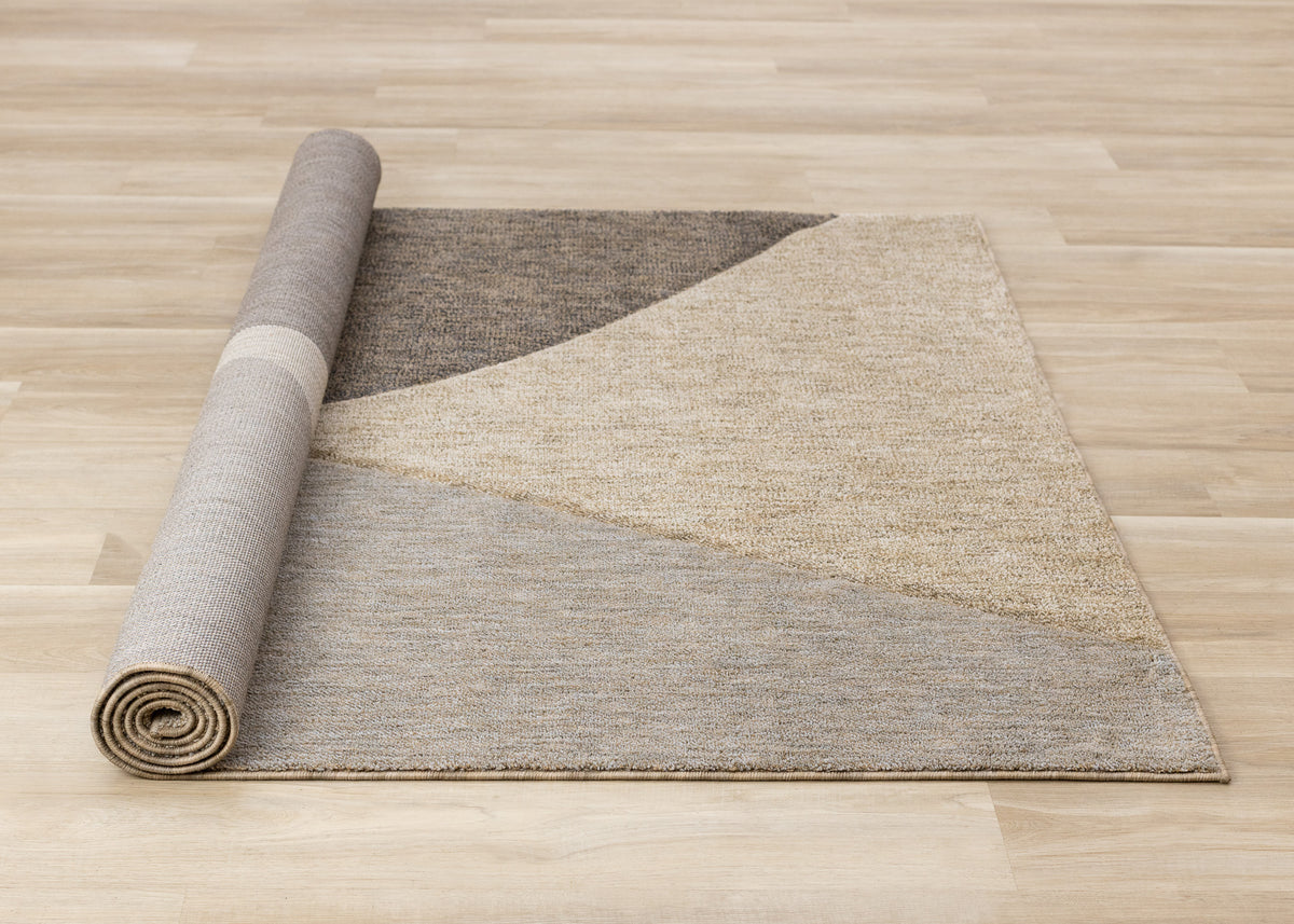 Contemporary Geometric Beige Area Rug