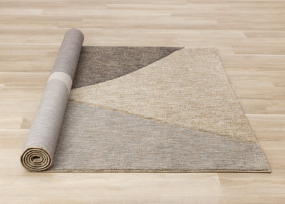 Contemporary Geometric Beige Area Rug