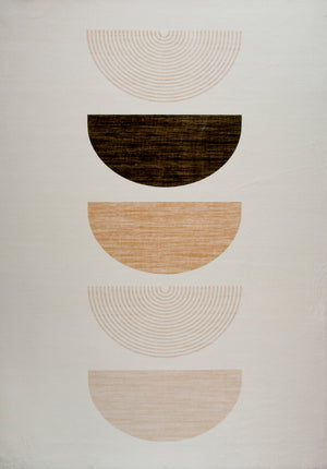 Solis Geometric Modern Cream and Beige Indoor Rug