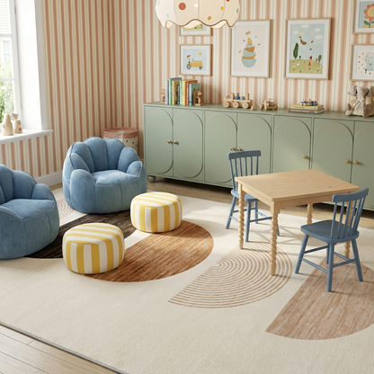 Alfombra de juego bohemia de Soft Steps Playtime, color crema