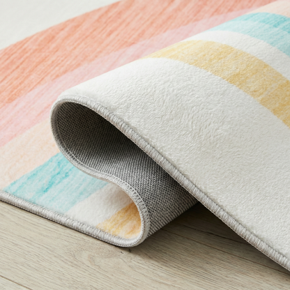 Tapis de jeu arc-en-ciel Soft Steps Playtime, tapis doux rose