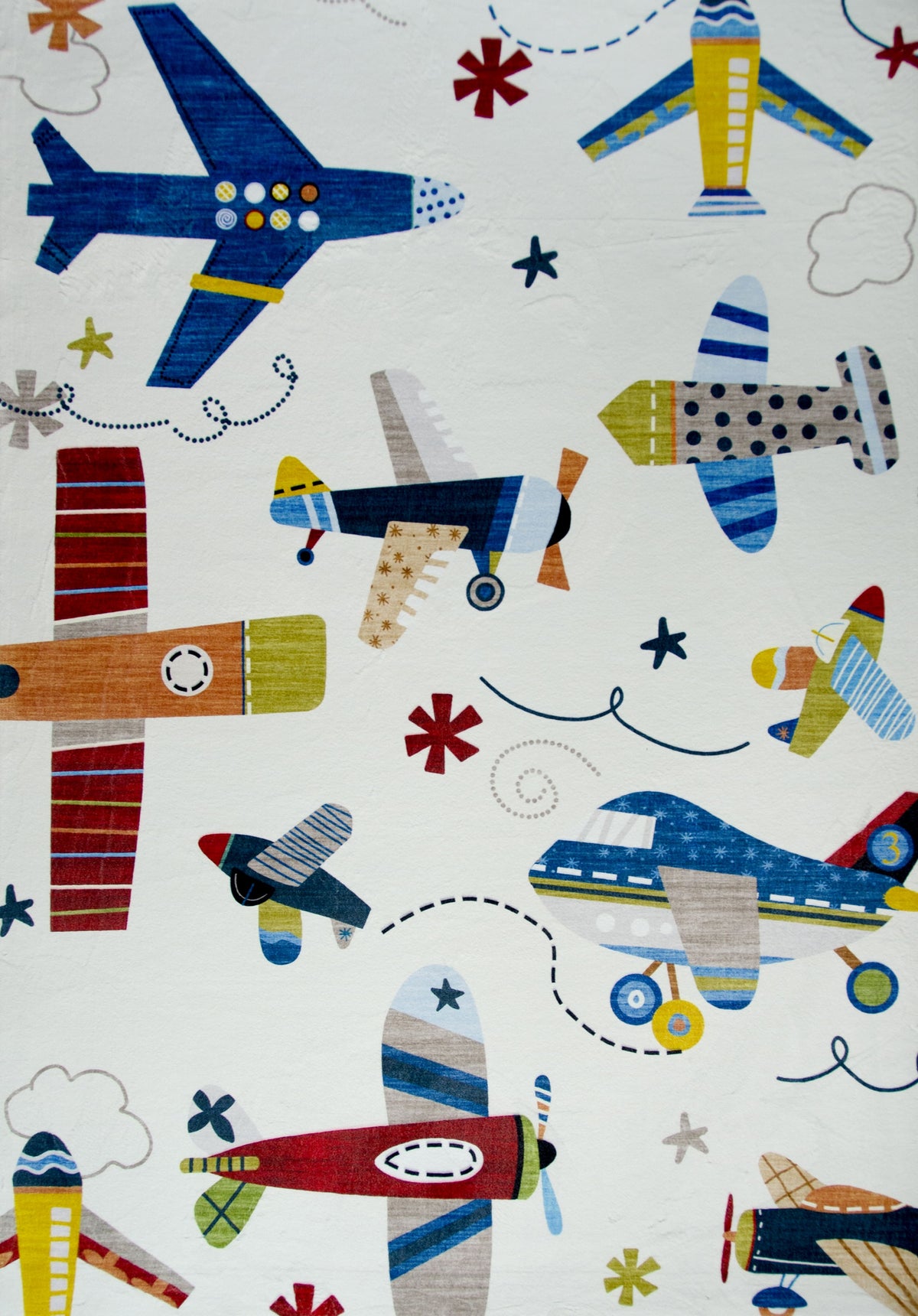 Alfombra de juegos Maverick Vintage Airplane Multi Aircraft Theme para niños