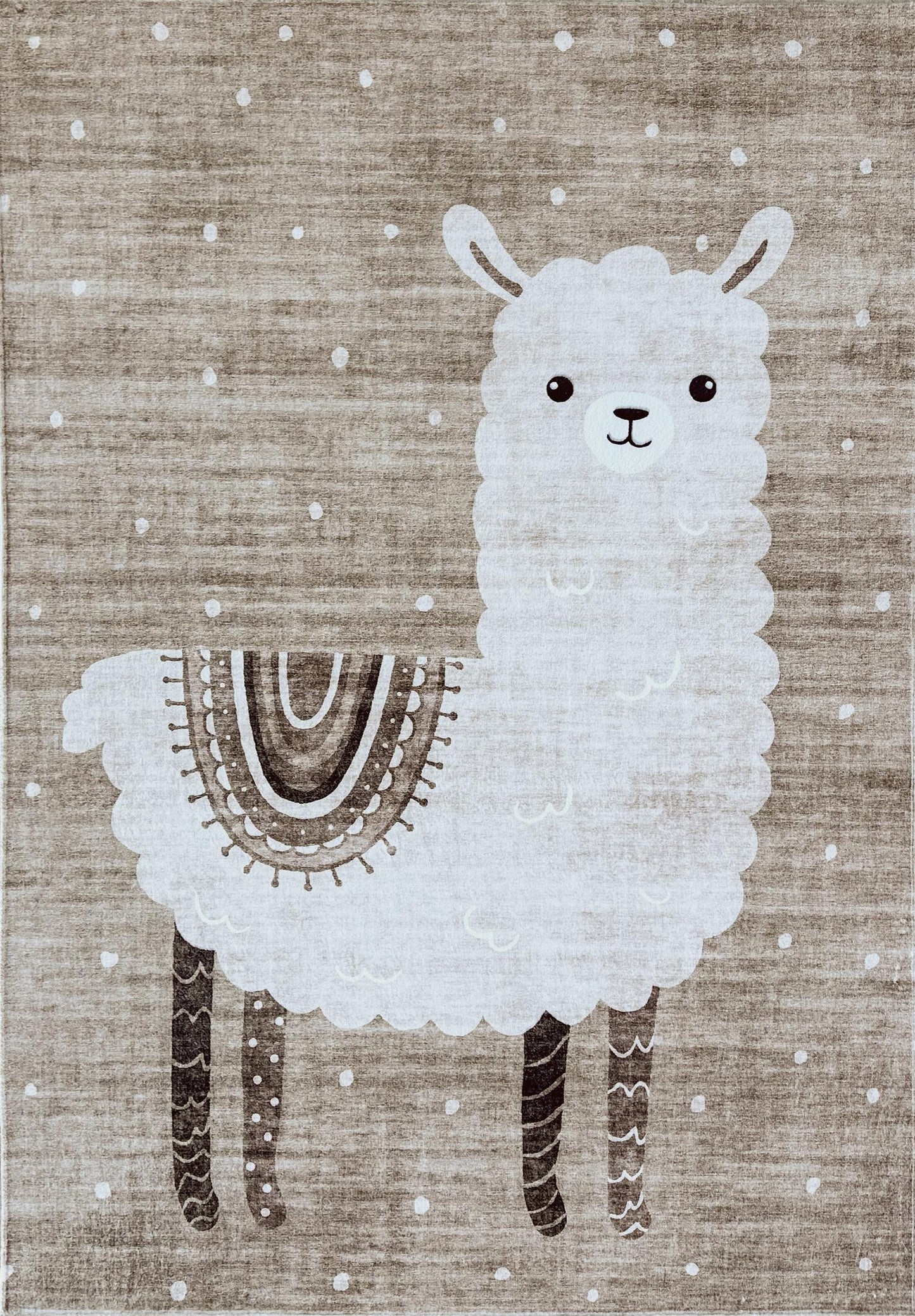 Alfombra de juego suave con forma de llama de Soft Steps Playtime, color marrón
