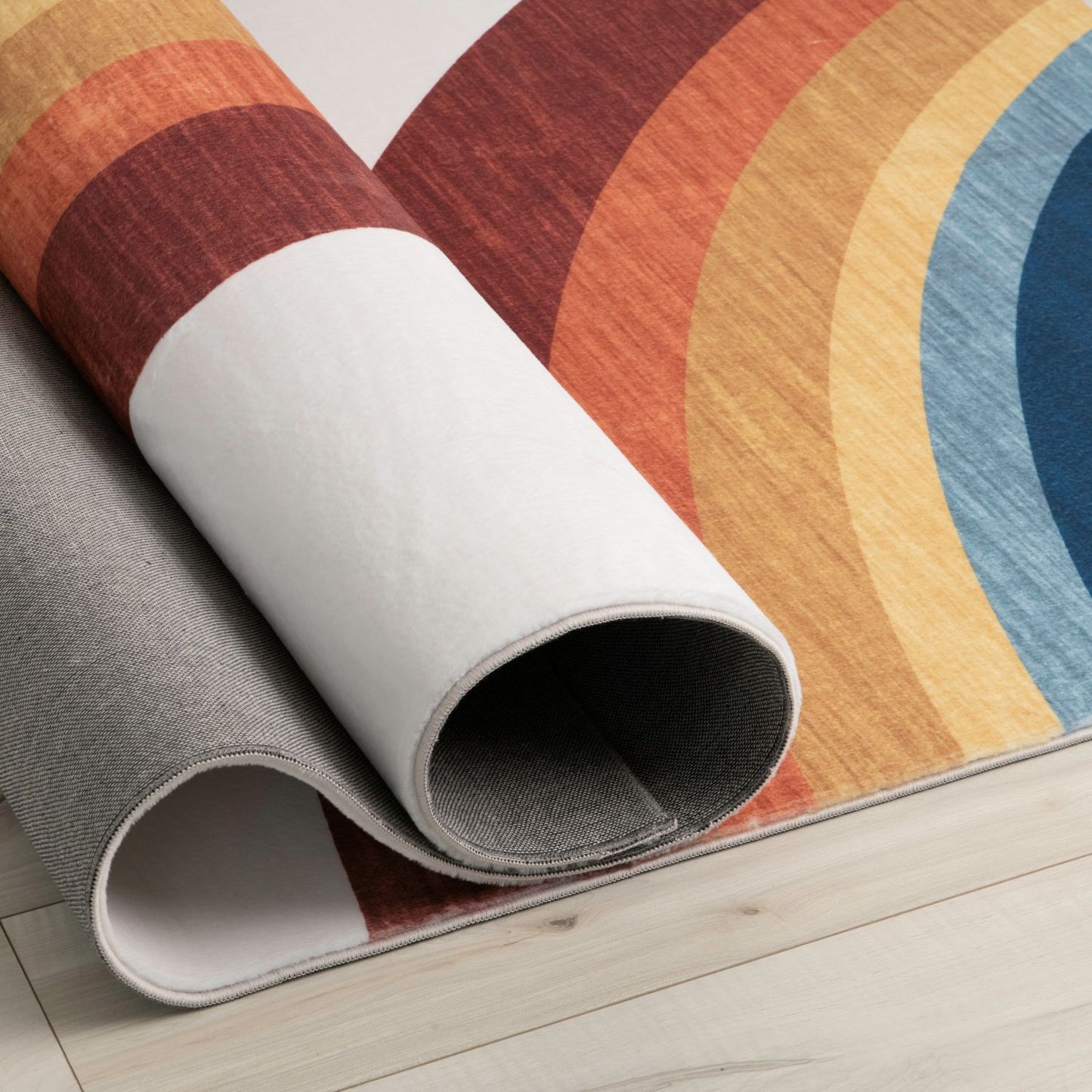 Marlow Rainbow Modern White Indoor Rug