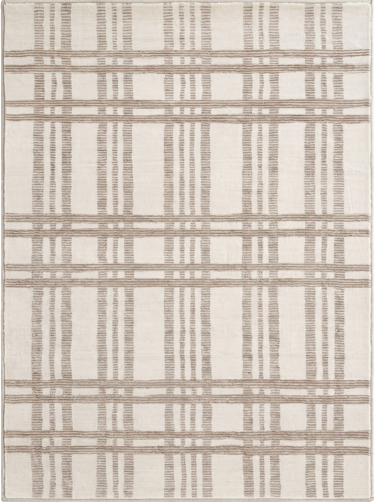 Francis Plaid Pattern Beige & Cream Indoor Rug