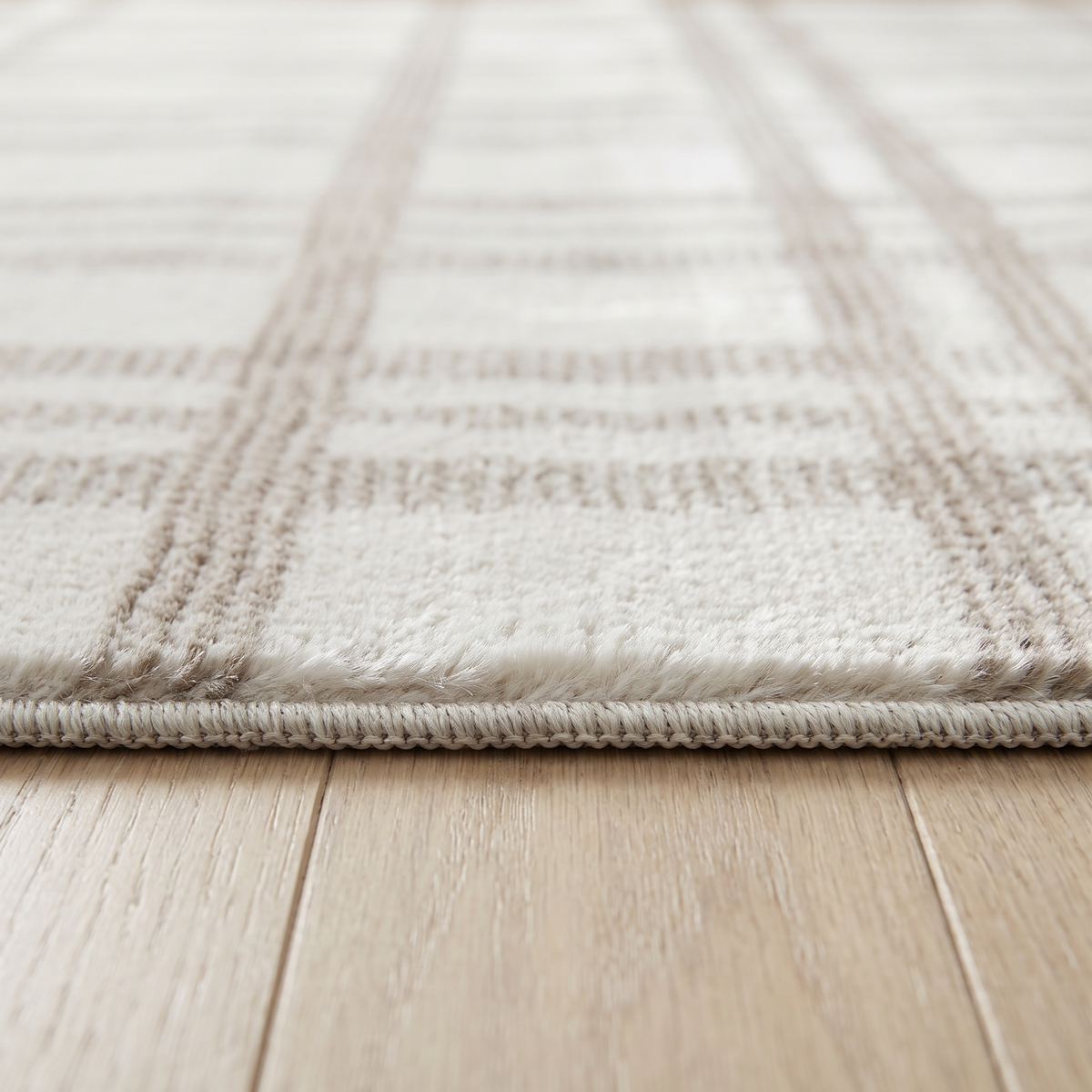 Francis Plaid Pattern Beige & Cream Indoor Rug