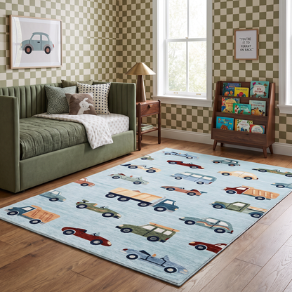 Soft Steps Playtime City Road Map, tapis de jeu d'apprentissage éducatif bleu doux