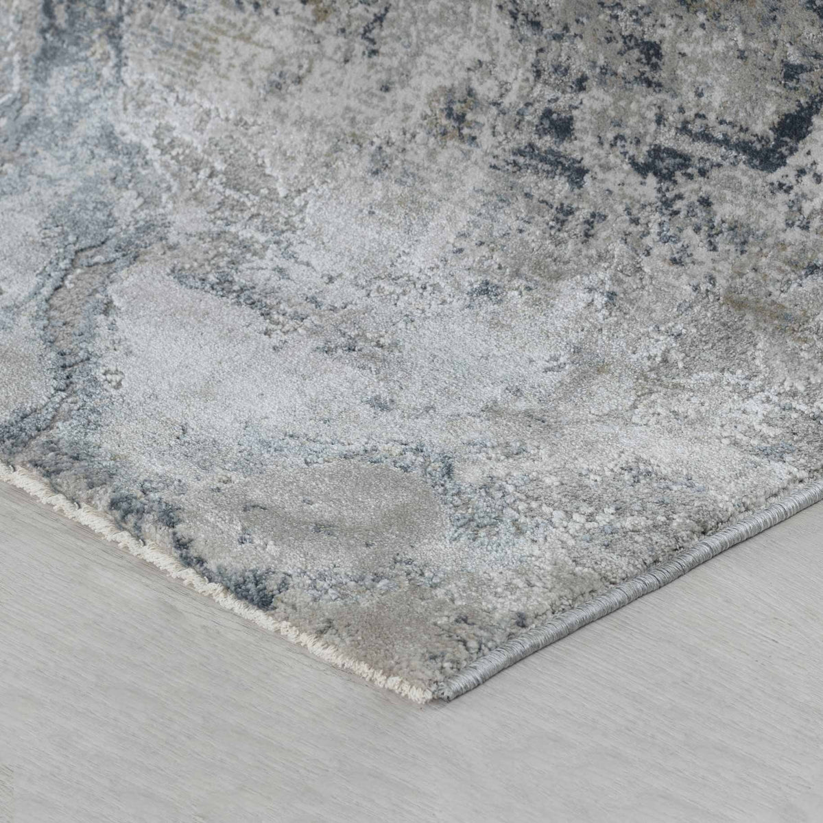 Arden Abstract Contemporary Blue and Grey Indoor Rug