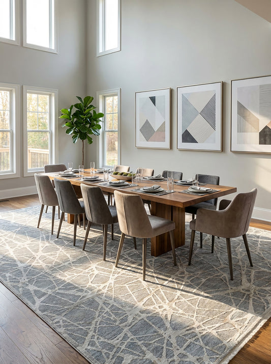 Alfombra Melo Abstract Web Azul