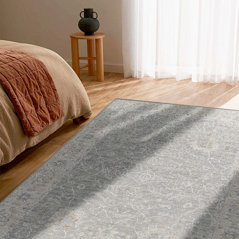 Alfombra de transición para interiores estilo boho turquesa del sudoeste