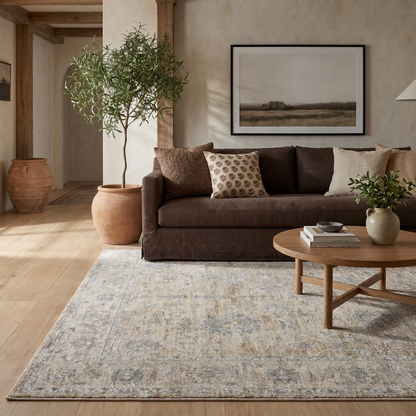 Alfombra bohemia dorada estilo suroeste de Elysian