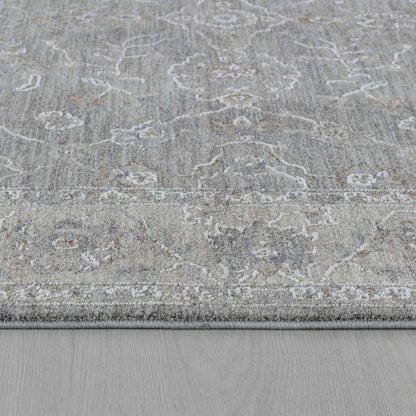 Safiya Floral Medallion Traditional Blue and Grey Indoor Rug