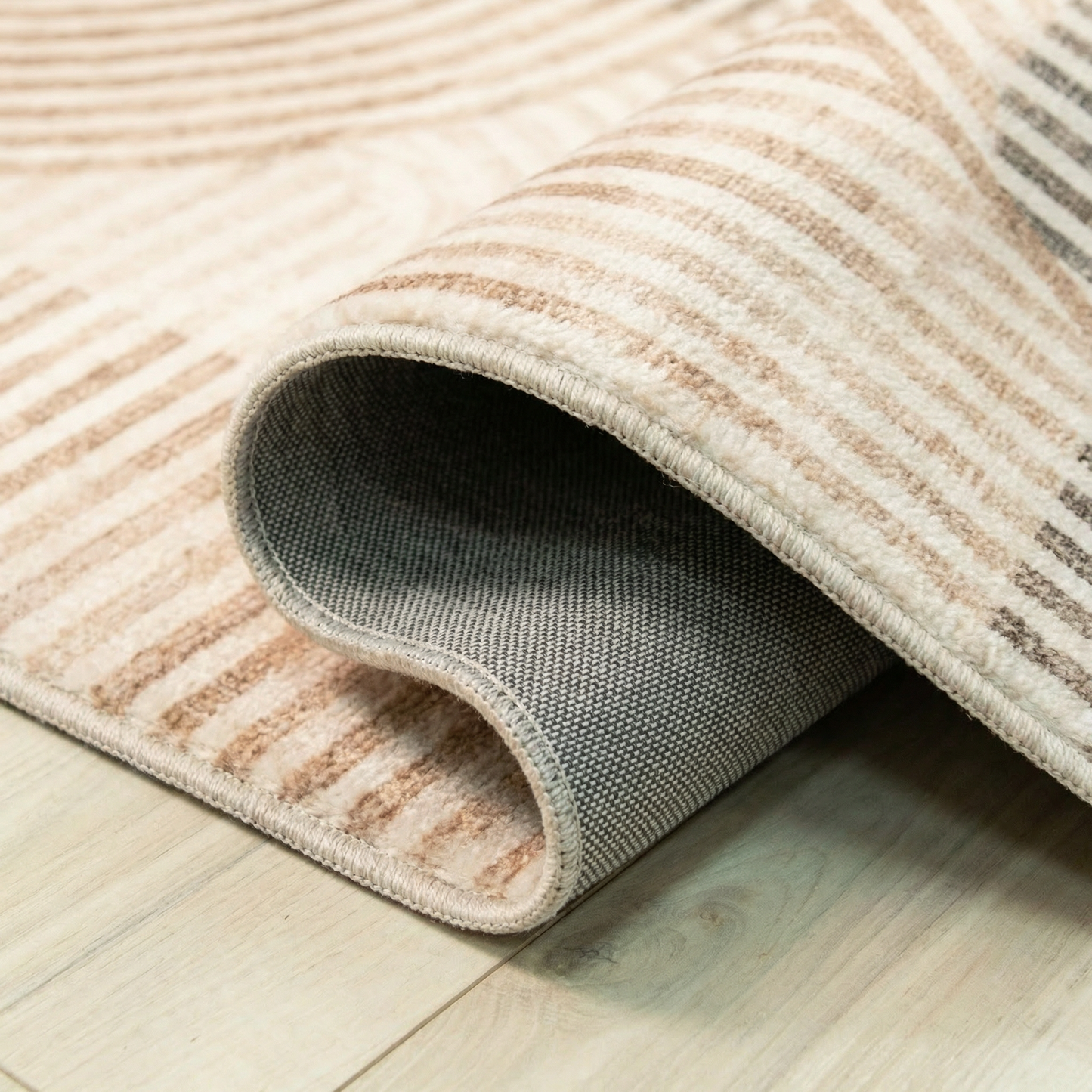 Elys Geometric Contemporary Beige and Brown Indoor Rug-6