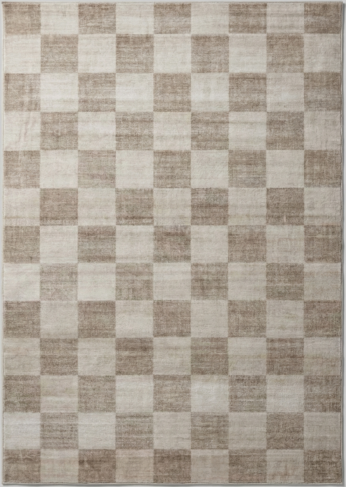 Emil Checkered Contemporary Beige and Brown Indoor Rug-7