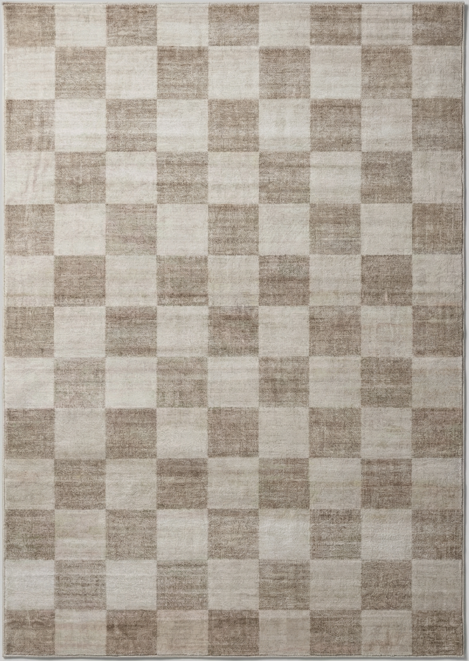 Emil Checkered Contemporary Beige and Brown Indoor Rug-7
