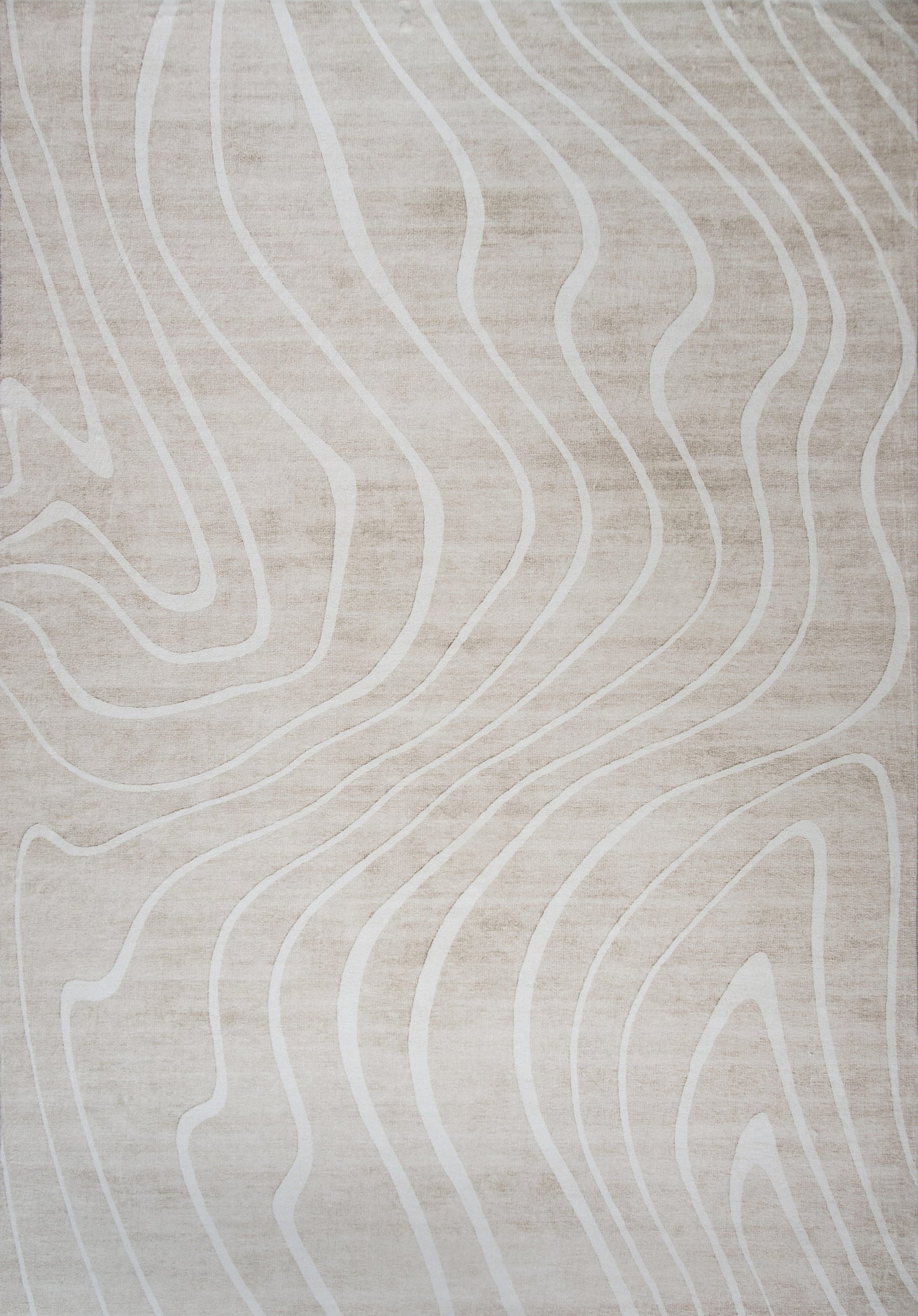 Tapis beige abstrait moderne Eclipse