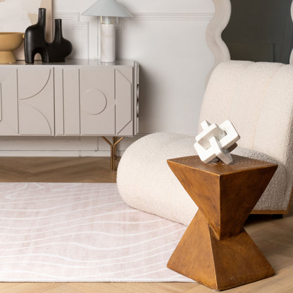 Tapis beige abstrait moderne Eclipse