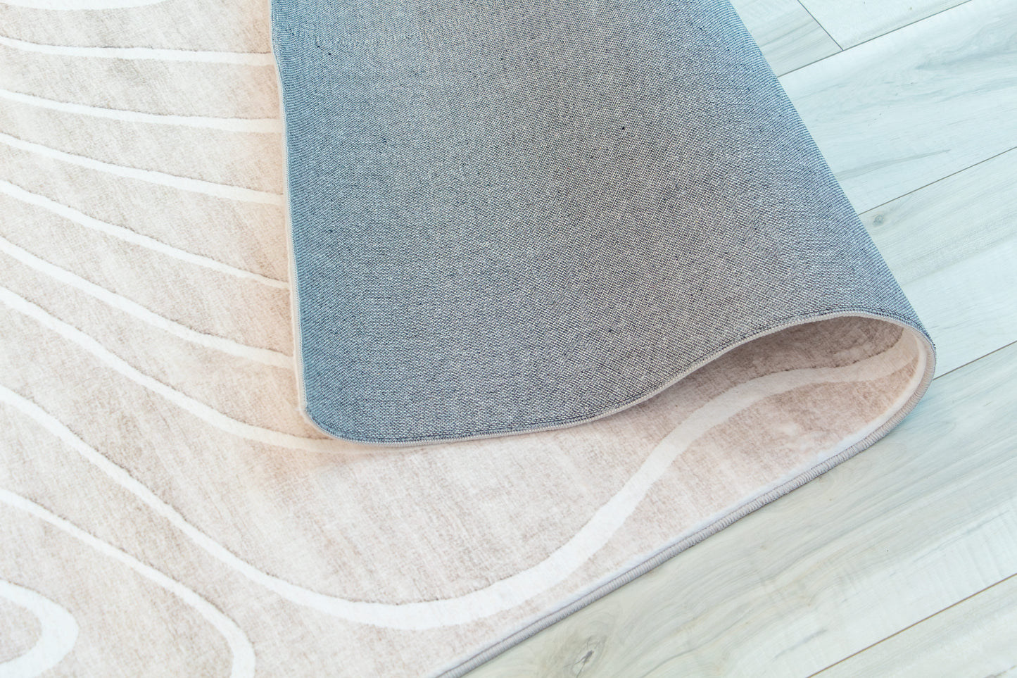 Tapis beige abstrait moderne Eclipse
