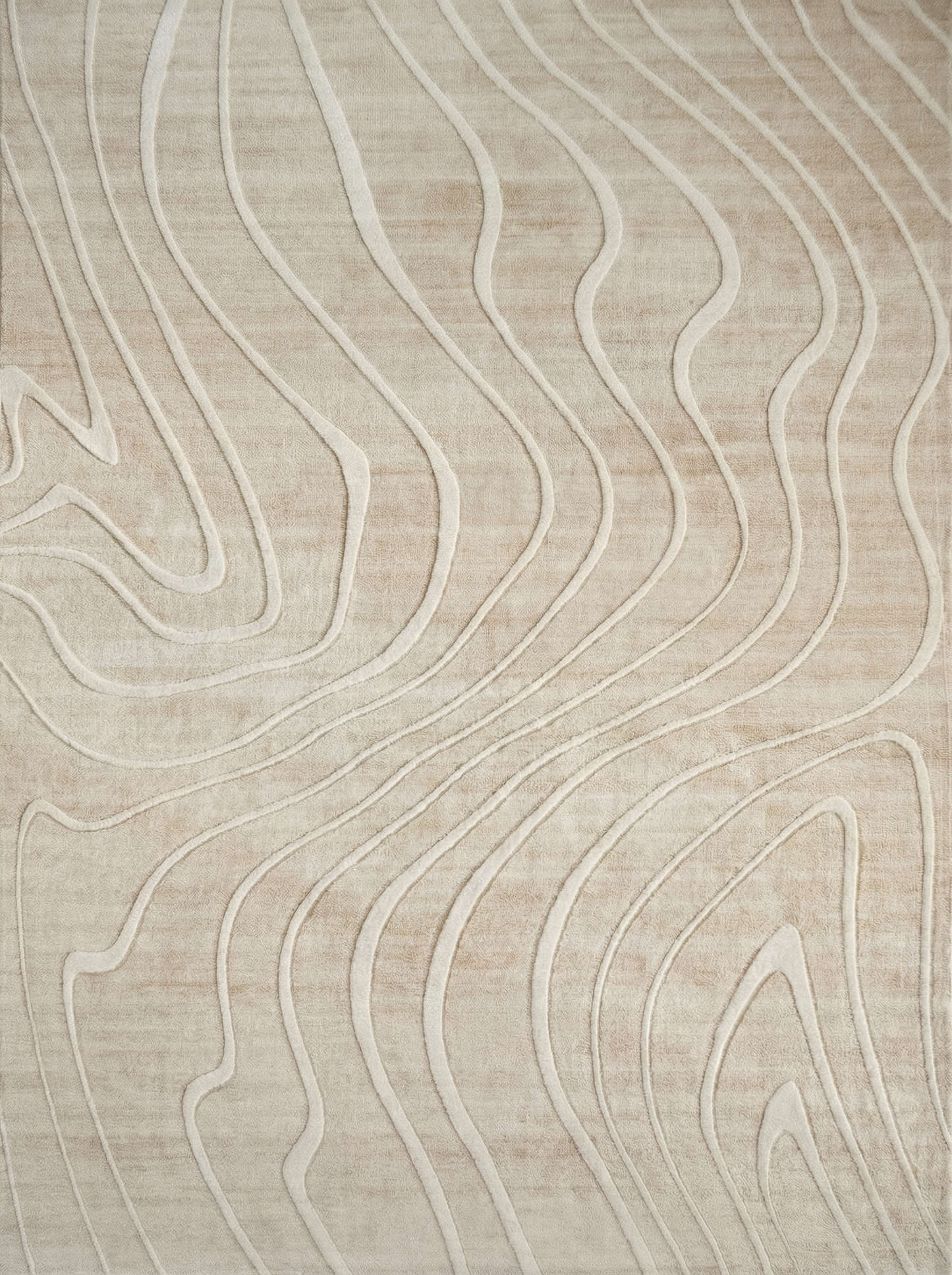 Evan Abstract Line Contemporary Beige and Cream Indoor Rug-4