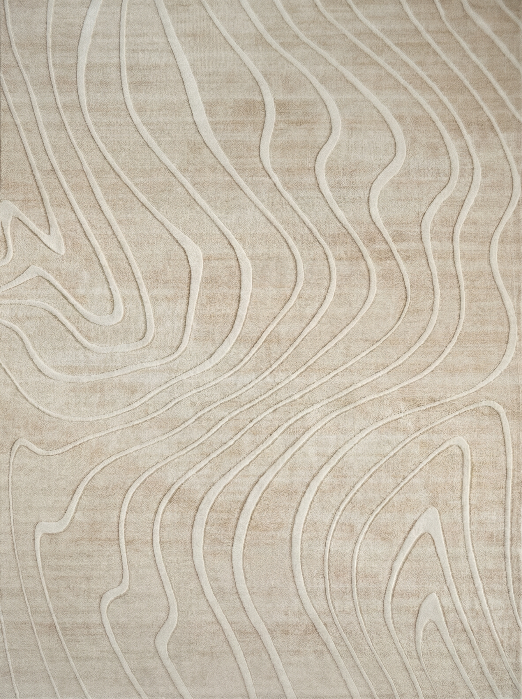 Evan Abstract Line Contemporary Beige and Cream Indoor Rug-4