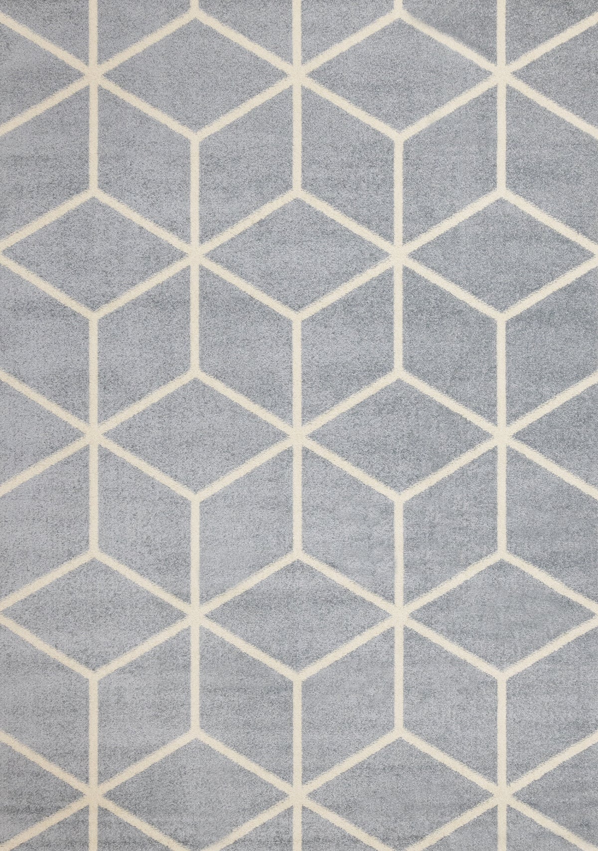 Nadir Geometric Contemporary Blue and Cream Indoor Rug