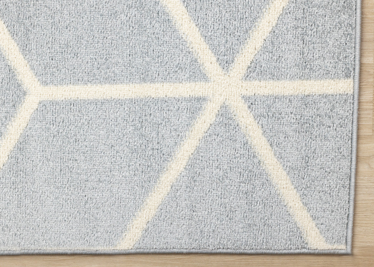 Contemporary Geometric Blue Area Rug