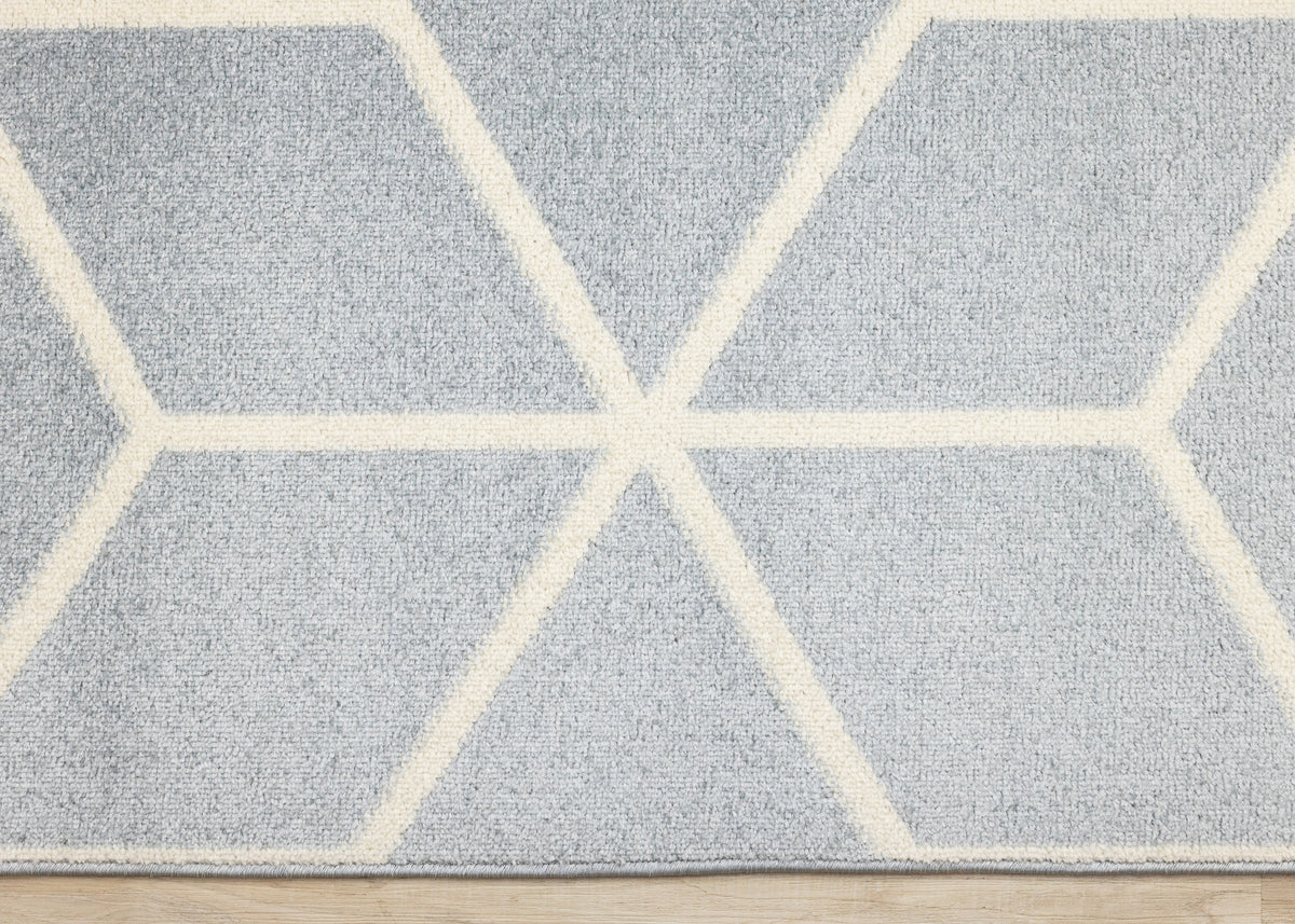 Contemporary Geometric Blue Area Rug