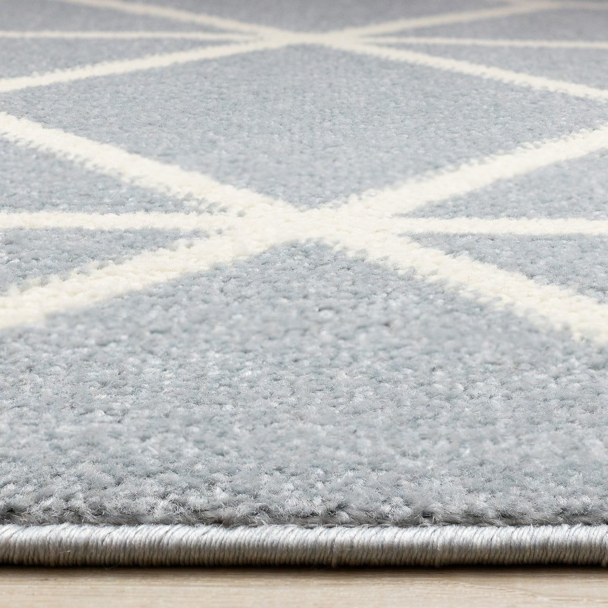 Contemporary Geometric Blue Area Rug