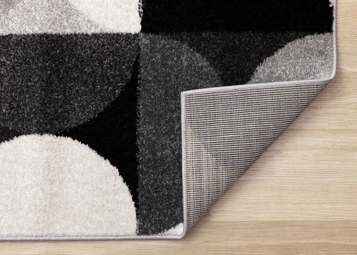 Mid-Century Geometric Grey Area Rug